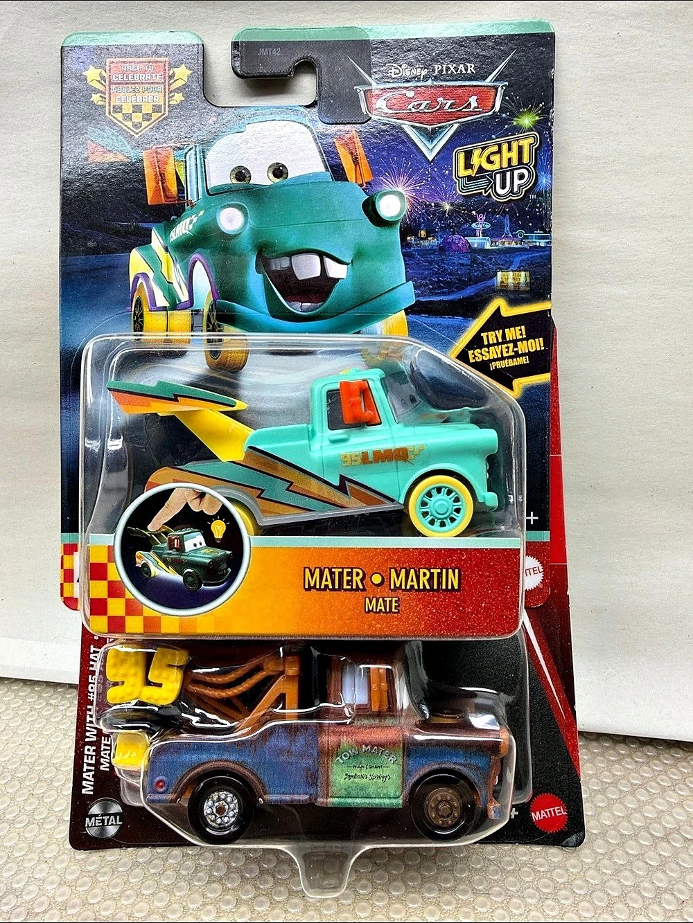 Disney Pixar Mater & Martin Cars Die-Cast 2-Car Set NWT